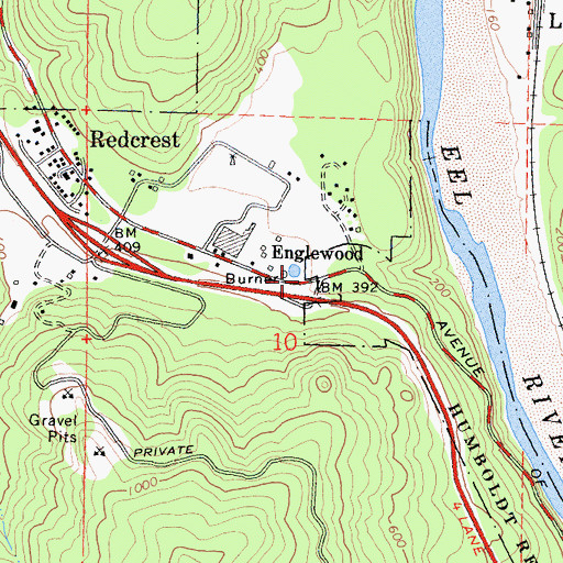 Topographic Map of Englewood, CA