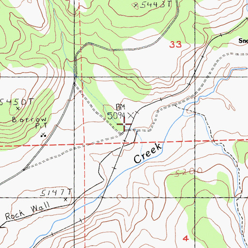 Topographic Map of Horse Lake, CA