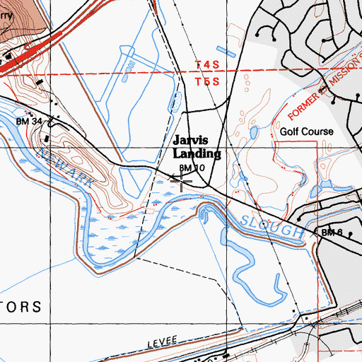 Topographic Map of Jarvis Landing, CA