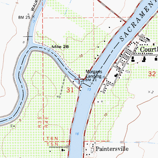 Topographic Map of Morgans Landing, CA