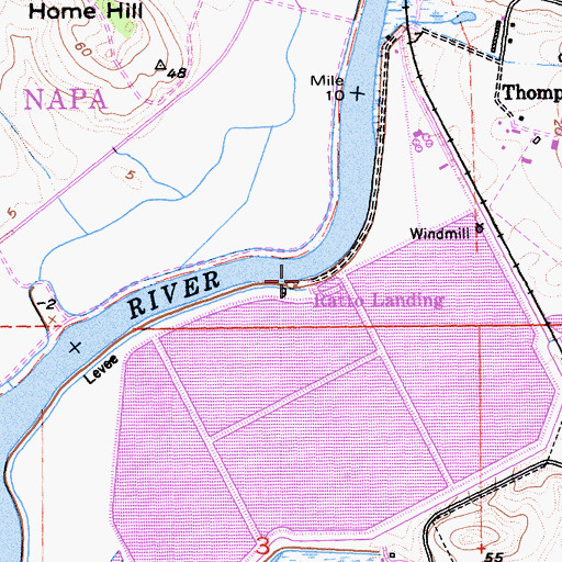 Topographic Map of Ratto Landing, CA