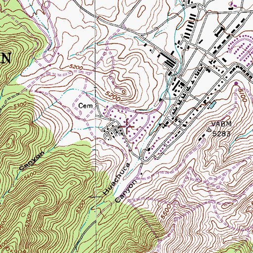 Topographic Map of Bonnie Blink, AZ