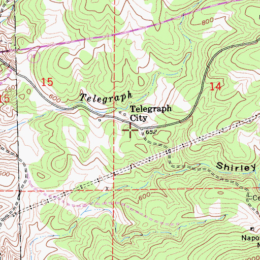 Topographic Map of Telegraph City, CA