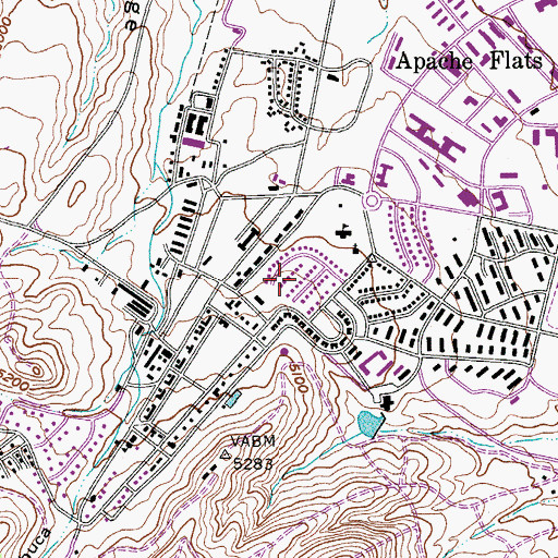 Topographic Map of Cavalay Park, AZ