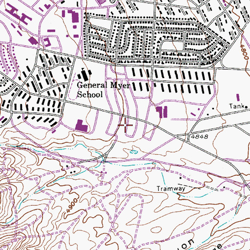 Topographic Map of Coronado Village, AZ