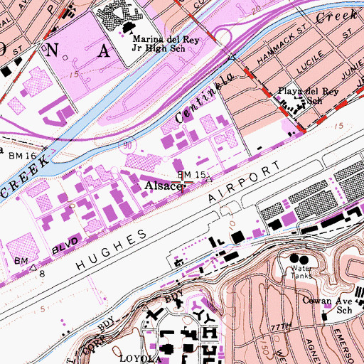 Topographic Map of Alsace, CA