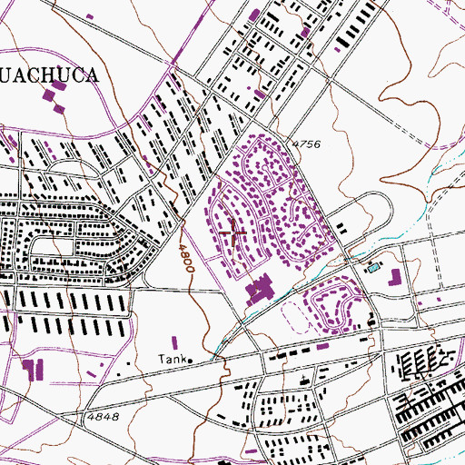Topographic Map of Gatewood Housing, AZ