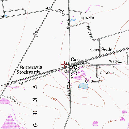 Topographic Map of Carr, CA