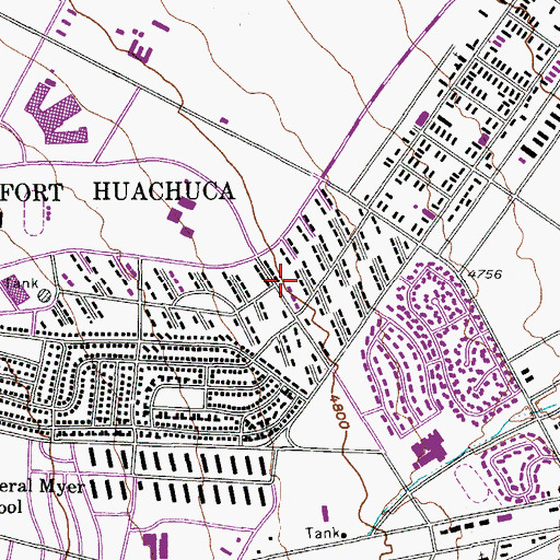 Topographic Map of Miles Manor, AZ