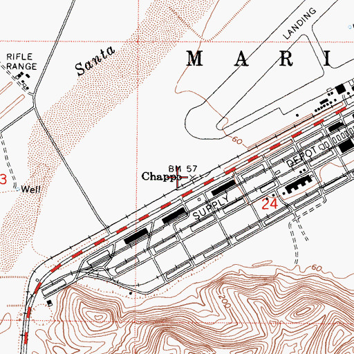 Topographic Map of Chappo, CA
