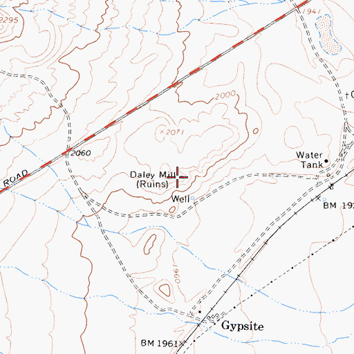 Topographic Map of Daley Mill, CA
