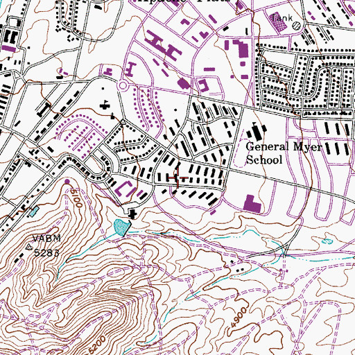 Topographic Map of Signal Village, AZ