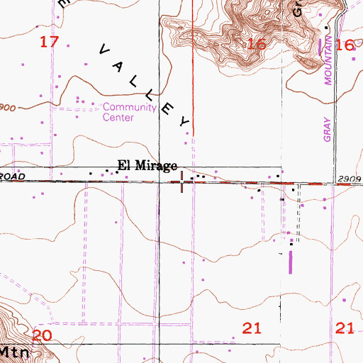 Topographic Map of El Mirage, CA