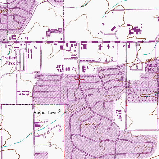 Topographic Map of Village Meadows, AZ