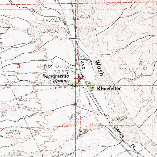 Topographic Map of Klinefelter, CA