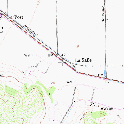Topographic Map of La Salle, CA