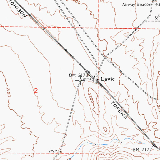 Topographic Map of Lavic, CA