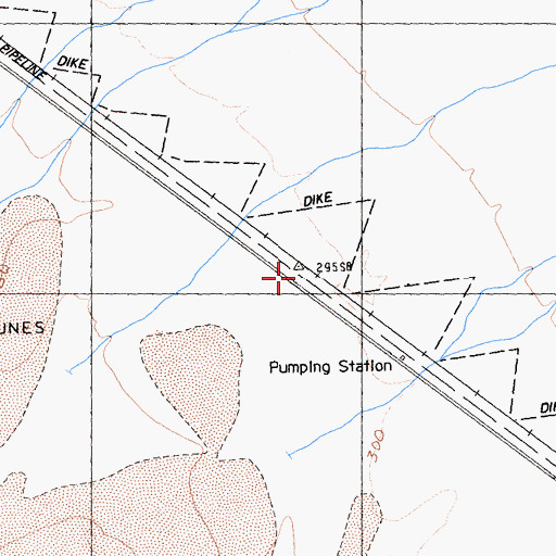 Topographic Map of Mesquite, CA