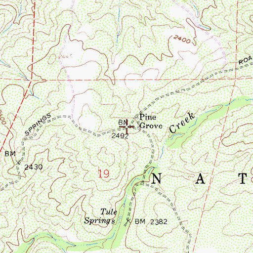 Topographic Map of Pine Grove, CA