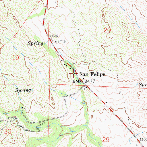 Topographic Map of San Felipe, CA