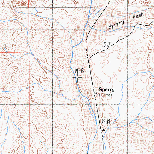 Topographic Map of Sperry, CA