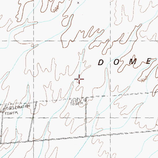 Topographic Map of Castle Dome Plain, AZ