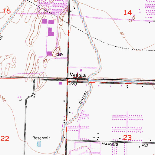 Topographic Map of Venola, CA