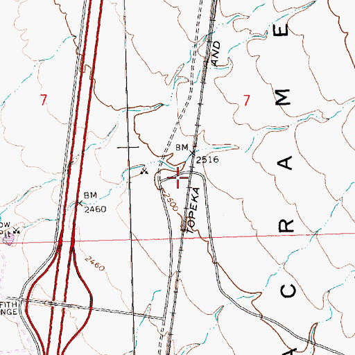 Topographic Map of Drake, AZ