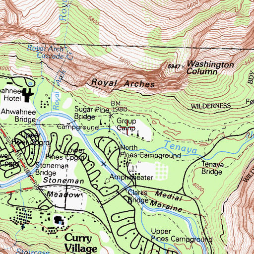 Topographic Map of Group Camp, CA