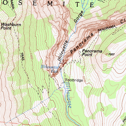 Topographic Map of Panorama Trail, CA