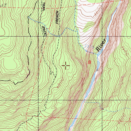Topographic Map of French Trail, CA