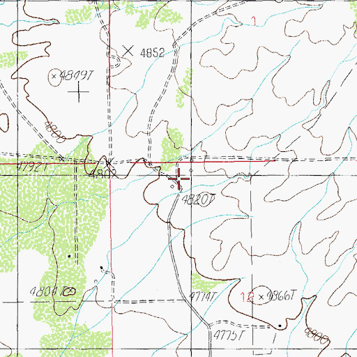 Topographic Map of Castle Dome Ranch, AZ