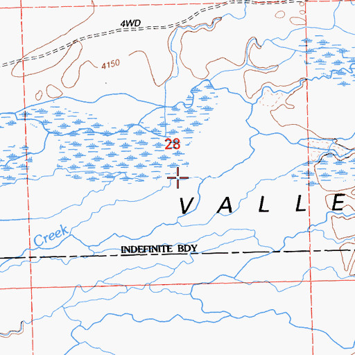 Topographic Map of Ash Creek Wildlife Area, CA