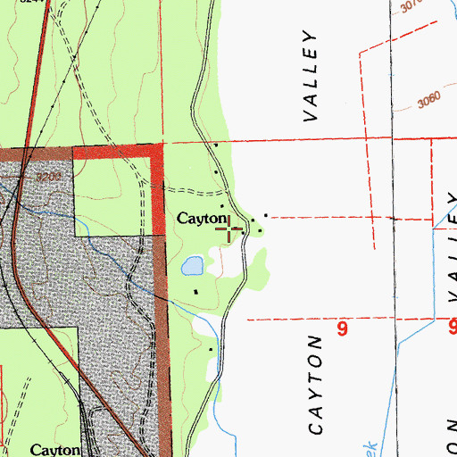 Topographic Map of Cayton, CA