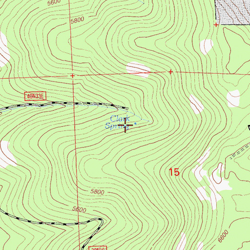 Topographic Map of Clark Spring, CA