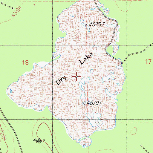 Topographic Map of Dry Lake, CA