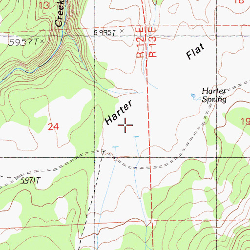 Topographic Map of Harter Flat, CA