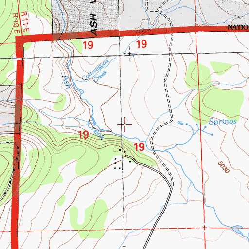 Topographic Map of Ash Valley, CA
