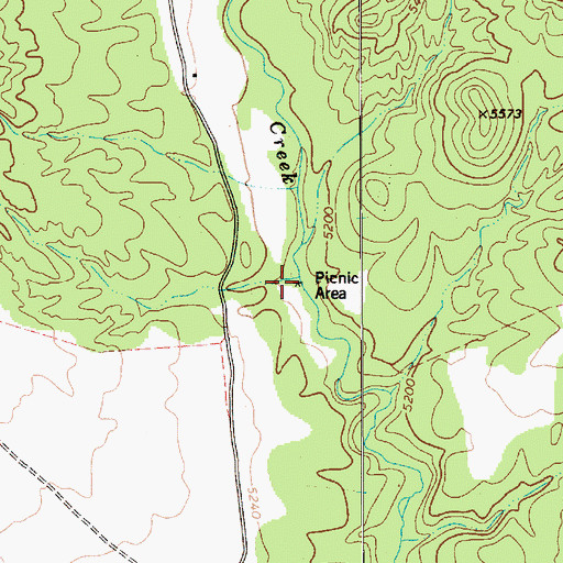 Topographic Map of Cibecue Creek, AZ