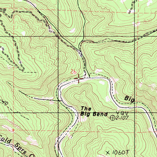 Topographic Map of Dago Creek, CA