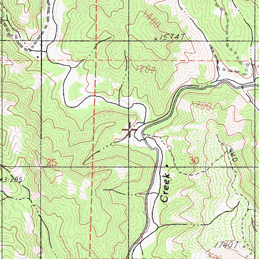 Topographic Map of Elkhorn Creek, CA