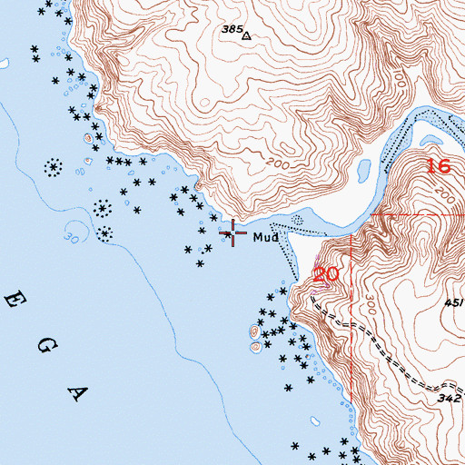 Topographic Map of Estero de San Antonio, CA