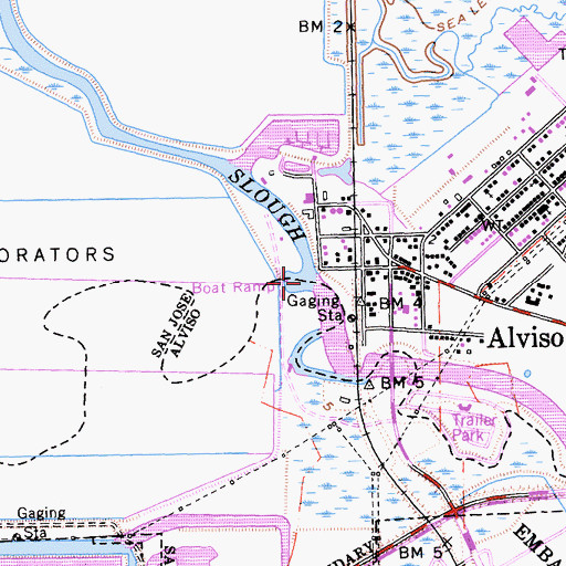 Topographic Map of Guadalupe River, CA