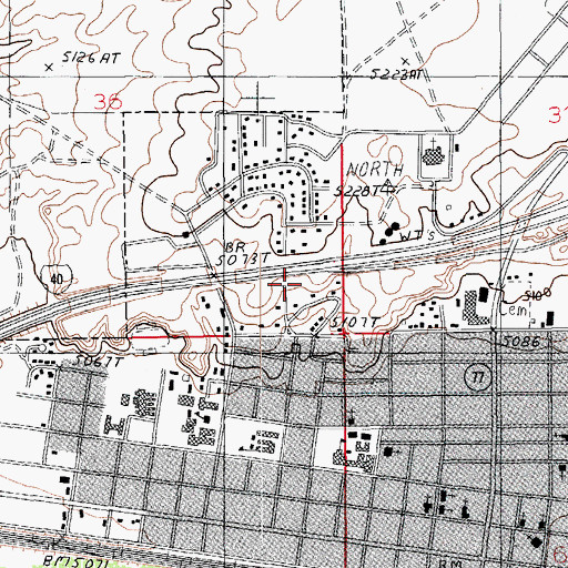 Topographic Map of Sierra Plaza Subdivision, AZ