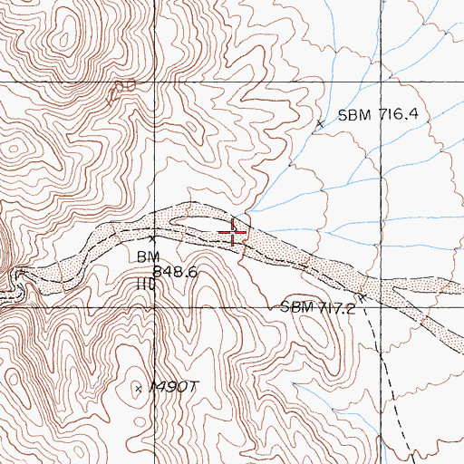 Topographic Map of Marble Canyon, CA