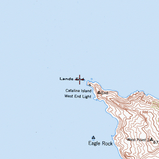 Topographic Map of West End, CA