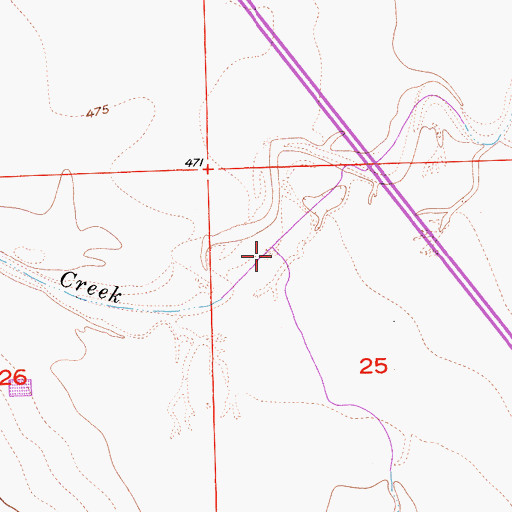 Topographic Map of Zapato Chino Creek, CA