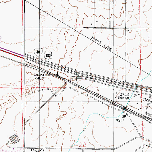 Topographic Map of West Winslow, AZ