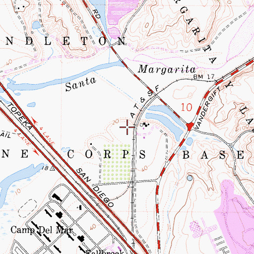 Topographic Map of Yaldora, CA