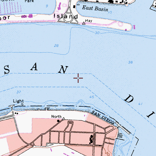 Topographic Map of North San Diego Bay, CA